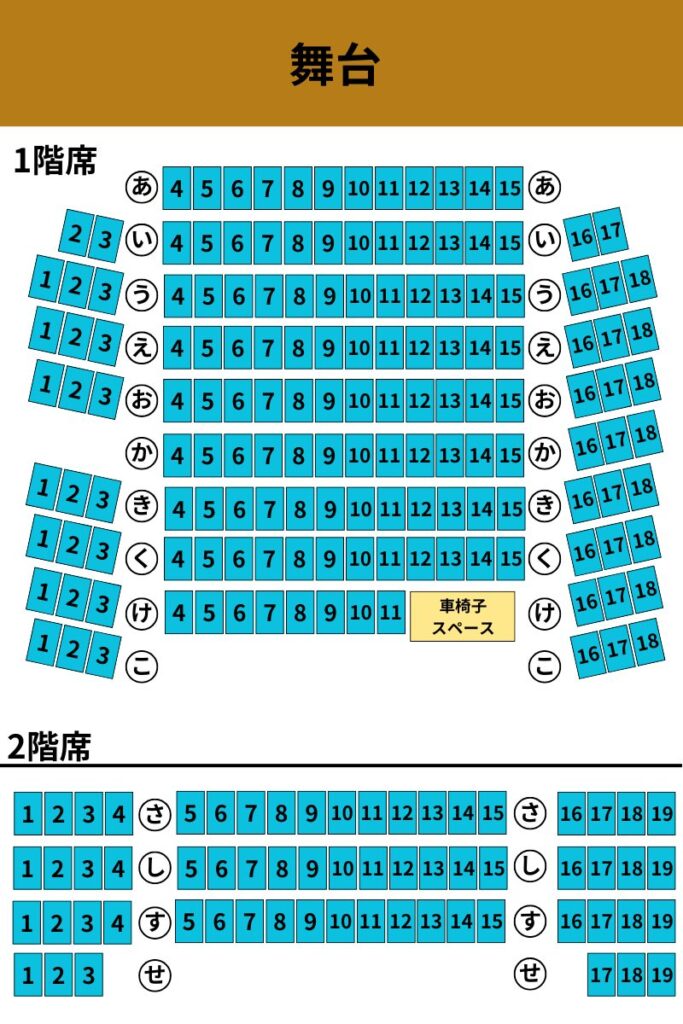 繁昌亭の座席表