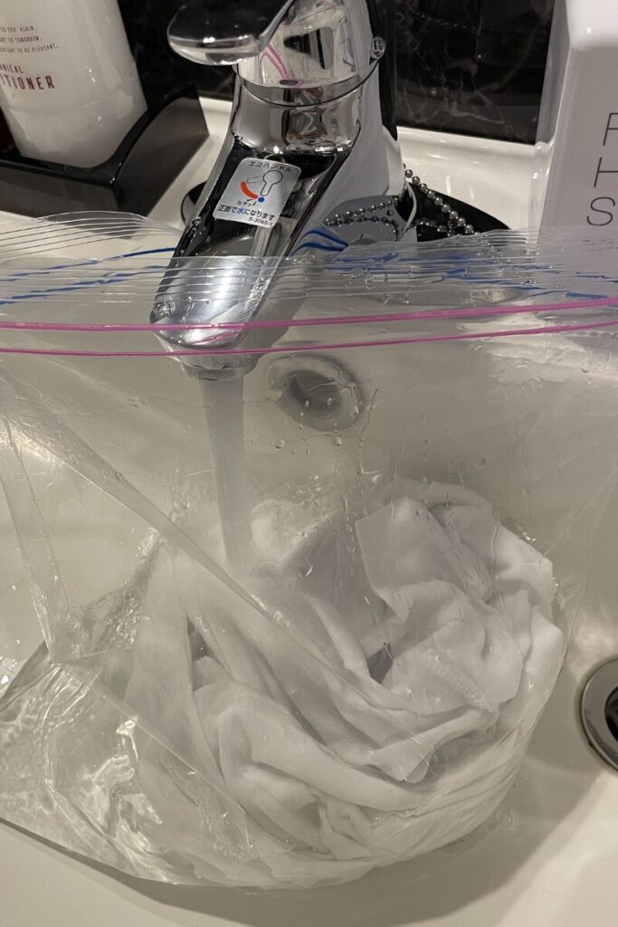 ジップロックですすぐ